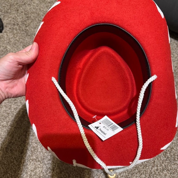 Vibrant Red and White Women's Hat - Picture 2 of 5